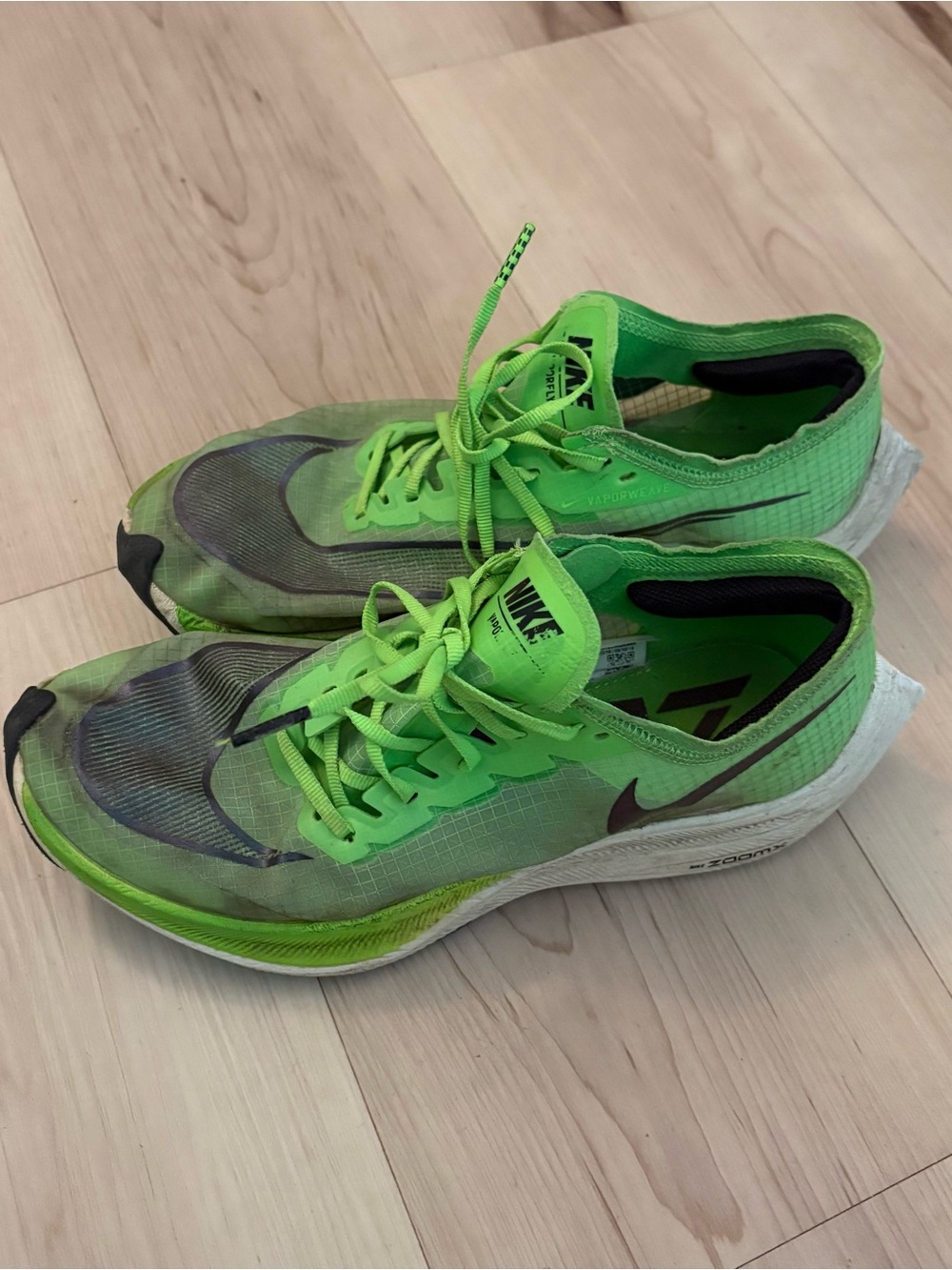 Nike ZoomX Vaporfly NEXT% running shoes, women's size 8.5